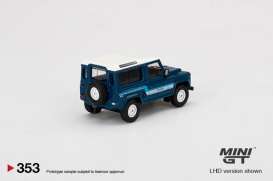 Land Rover  - Defender 90 blue - 1:64 - Mini GT - 00353-R - MGT00353rhd | Toms Modelautos