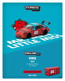 Porsche  - RWB 964 red - 1:64 - Tarmac - T64-037-MR - TC-T64-037MR | Toms Modelautos