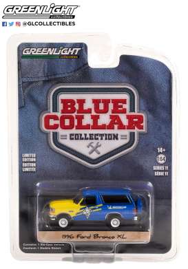 Ford - Bronco 1996 blue/yellow - 1:64 - GreenLight - 35240D - gl35240D | Toms Modelautos Ford - Bronco 1996 blue/yellow - 1:64 - GreenLight - 35240D - gl35240D | Toms Modelautos