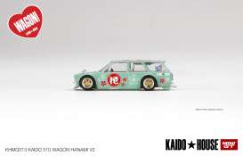 Datsun  - 510 Wagon *Hanami V2* green - 1:64 - Mini GT - KHMG013 - MGTKHMG013 | Toms Modelautos