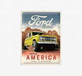 Tac Signs 3D  - Ford, Bronco blue/yellow/brown - Tac Signs - NA23322 - tac3D23322 | Toms Modelautos