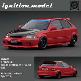 Honda  - Civic red - 1:18 - Ignition - IG2677 - IG2677 | Toms Modelautos