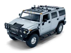 Hummer  - H2 silver - 1:32 - Tayumo - 32160011 - tay32160011 | Toms Modelautos