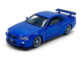 Nissan  - GT-R34 blue - 1:32 - Tayumo - 32115011 - tay32115011 | Toms Modelautos