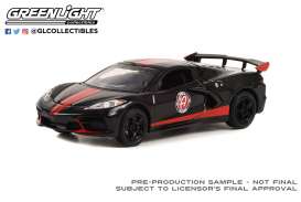 Chevrolet  - Corvette C8 2022 black/red - 1:64 - GreenLight - 41150F - gl41150F | Toms Modelautos