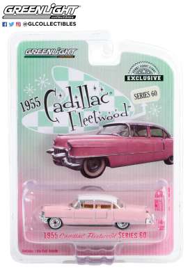 Cadillac  - Fleetwood 1955 pink/white - 1:64 - GreenLight - 30396 - gl30396 | Toms Modelautos