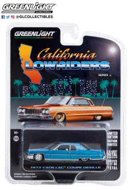 Cadillac  - Coupe deVille 1972 blue - 1:64 - GreenLight - 63030E - gl63030E | Toms Modelautos