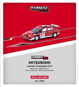 Mitsubishi  - Lancer Evo 6.5 #7 2001 red/white - 1:64 - Tarmac - T64-021-01SAF - TC-T64-021-01SAF | Toms Modelautos