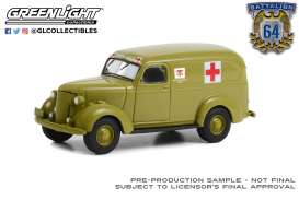 Chevrolet  - Panel 1939 army green - 1:64 - GreenLight - 61030A - gl61030A | Toms Modelautos