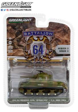 Sherman  - M4 Tank 1944 army green - 1:64 - GreenLight - 61030B - gl61030B | Toms Modelautos