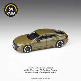 Audi  - E-Tron GT green - 1:64 - Para64 - 55334L - pa55334L | Toms Modelautos