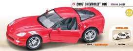 Corvette Chevrolet - 2007 red - 1:24 - Lucky Diecast - 24207r - ldc24207r | Toms Modelautos