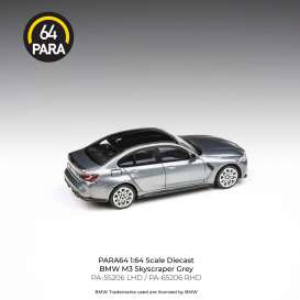 BMW  - M3 G80 2020 grey/black - 1:64 - Para64 - pa55206 - pa55206L | Toms Modelautos