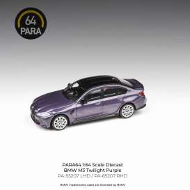 BMW  - M3 G80 2020 purple/black - 1:64 - Para64 - PA65207 - pa65207R | Toms Modelautos
