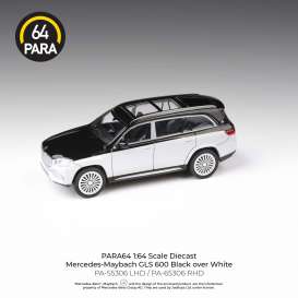 Mercedes Benz  - Maybach GLS 2020 black/white - 1:64 - Para64 - pa55306 - pa55306L | Toms Modelautos