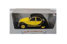 Citroen  - 2CV Charleston yellow/black - 1:24 - Magazine Models - mag242cvybk | Toms Modelautos