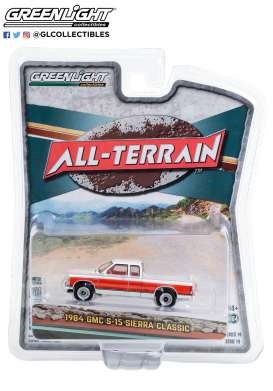 GMC  - S-15 1984 red/white - 1:64 - GreenLight - 35250B - gl35250B | Toms Modelautos