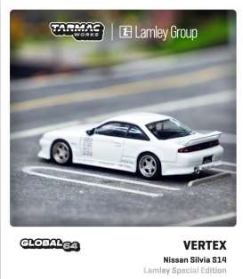 Nissan  - Silvia S14 white - 1:64 - Tarmac - T64G-018-WH - TC-T64G018WH | Toms Modelautos