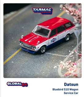 Datsun  - Bluebird 510 red/white/blue - 1:64 - Tarmac - T64G-026-SC - TC-T64G026SC | Toms Modelautos