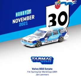 Volvo  - 850 Estate #30 1994 blue/white - 1:64 - Tarmac - T64-039-94WC30 - TC-T64-039-94WC30 | Toms Modelautos