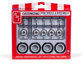 Wheels &amp; tires Rims & tires - silver/black - 1:25 - AMT - spp033 - amtspp033 | Toms Modelautos