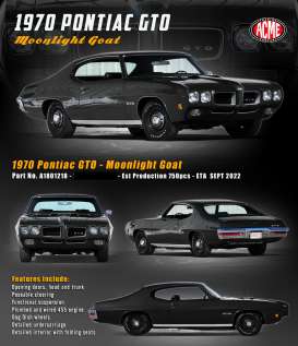 Pontiac  - GTO  1970 moonlight goat - 1:18 - Acme Diecast - 1801218 - acme1801218 | Toms Modelautos
