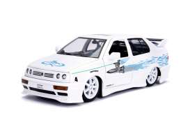 Volkswagen  - Jetta A3 F&F 1995 white/blue - 1:24 - Jada Toys - 99591 - jada99591 | Toms Modelautos