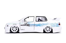 Volkswagen  - Jetta A3 F&F 1995 white/blue - 1:24 - Jada Toys - 99591 - jada99591 | Toms Modelautos