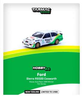 Ford  - Sierra 1989 white/green - 1:64 - Tarmac - T64-058-89MGP08 - TC-T64-058-89MGP08 | Toms Modelautos