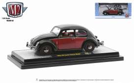 Volkswagen  - Beetle 1952 black/burgundy - 1:24 - M2 Machines - 40300-92A - M2-40300-92A | Toms Modelautos