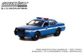 Ford  - Crown Victoria Police Intercep 2001 blue - 1:64 - GreenLight - 43020D - gl43020D | Toms Modelautos