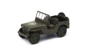 Willys  - Jeep 1941 army green - 1:34 - Welly - 43723W - welly43723Wgn | Toms Modelautos