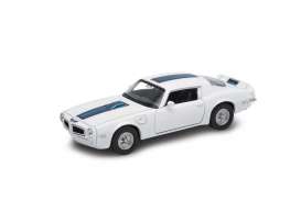 Pontiac  - Firebird Trans-am 1972 white/blue - 1:34 - Welly - 43735Ww - welly43735Ww | Toms Modelautos