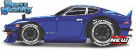 Muscle Machines  - Datsun 240Z 1972 blue - 1:64 - Maisto - 15568 - mai15568 | Toms Modelautos