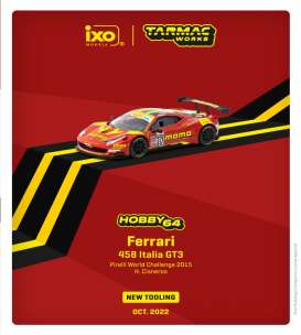 Ferrari  - 458 Italia GT3 #30 2015 red/yellow - 1:64 - Tarmac - T64-074-15PWC30 - TC-T64-074-15PWC30 | Toms Modelautos