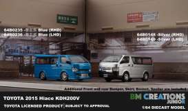 Toyota  - Hiace 2016 blue - 1:64 - BM Creations - 64B0236 - BM64B0236lhd | Toms Modelautos