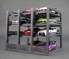 Accessoires diorama - Multi-storey Car Park 2022 black - 1:64 - Ignition - IG2854 - IG2854 | Toms Modelautos