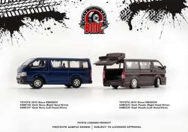 Toyota  - Hiace KDH200V 2015 dark navy blue - 1:64 - BM Creations - 64B0146 - BM64B0146rhd | Toms Modelautos