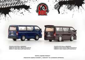 Toyota  - Hiace KDH200V 2015 dark navy blue - 1:64 - BM Creations - 64B0146 - BM64B0146rhd | Toms Modelautos