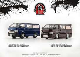 Toyota  - Hiace KDH200V 2015 dark purple - 1:64 - BM Creations - 64B0234 - BM64B0234lhd | Toms Modelautos