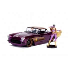 Chevrolet  - Corvette *Batgirl* 1957 purple - 1:24 - Jada Toys - 30457 - jada253255007 | Toms Modelautos