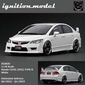 Honda  - Civic Type R white - 1:18 - Ignition - IG2826 - IG2826 | Toms Modelautos
