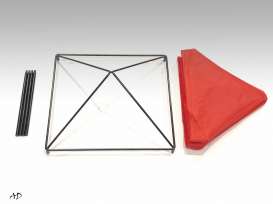 Figures diorama - Canopy 2022 black frame/red - 1:18 - American Diorama - 38248 - AD38248 | Toms Modelautos