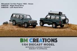 Mitsubishi  - 1st Gen. Pajero 2015 green - 1:64 - BM Creations - 64B0239 - BM64B0239rhd | Toms Modelautos