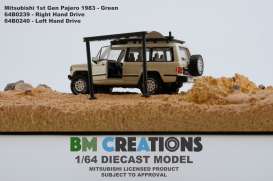 Mitsubishi  - 1st Gen. Pajero 2015 white - 1:64 - BM Creations - 64B0242 - BM64B0241rhd | Toms Modelautos