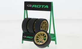 Wheels &amp; tires  - Rota Gold  - 1:18 - IXO Models - 18SET005W - ix18SET005W | Toms Modelautos