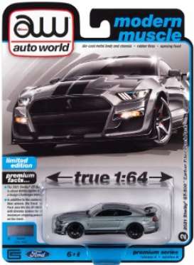 Shelby  - GT500 Carbon Edition 2021 silver/black - 1:64 - Auto World - SP114B - AWSP114B | Toms Modelautos