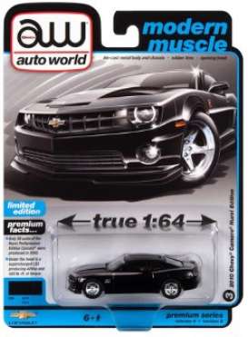 Chevrolet  - hurst, camaro 2010 black/silver - 1:64 - Auto World - SP115B - AWSP115B | Toms Modelautos