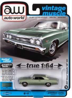 Chevrolet  - Chevelle SS 1967 green - 1:64 - Auto World - SP116B - AWSP116B | Tom's Modelauto's