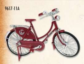 Bicycles - Mountain Bikes  - classic bicycle woman 2022 red - 1:10 - Golden Wheel - 9617-11A - GW9617-11A-red | Toms Modelautos